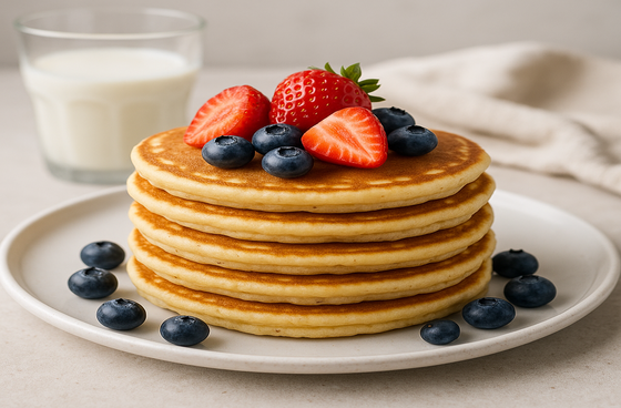 Easy recipe for pancakes made with milk
